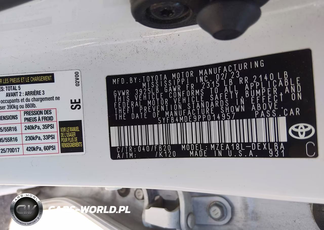 2023 Toyota Corolla Le VIN:5YFB4MDE9PP014957 - 9