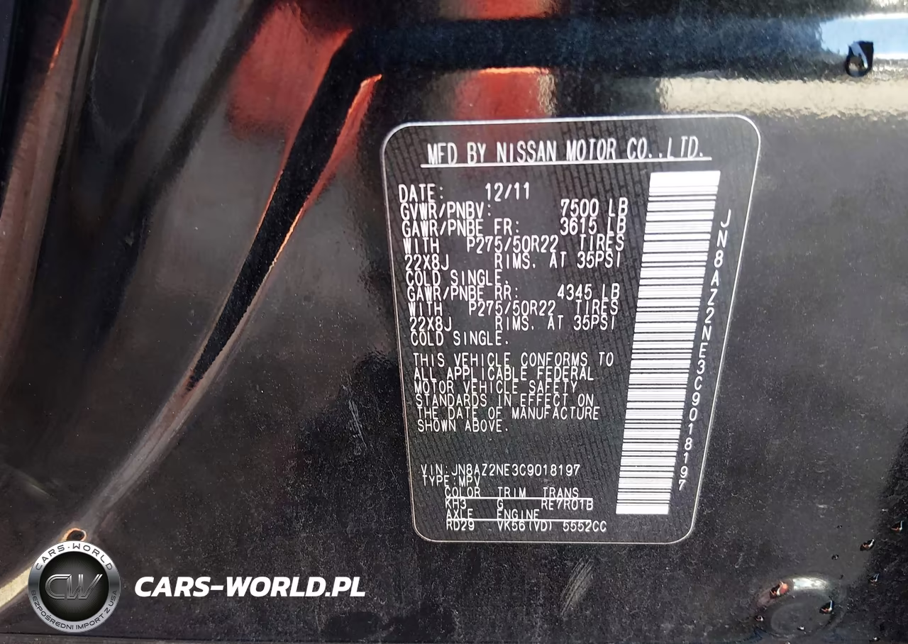 2012 Infiniti Qx56 7-Passenger VIN:JN8AZ2NE3C9018197 - 9