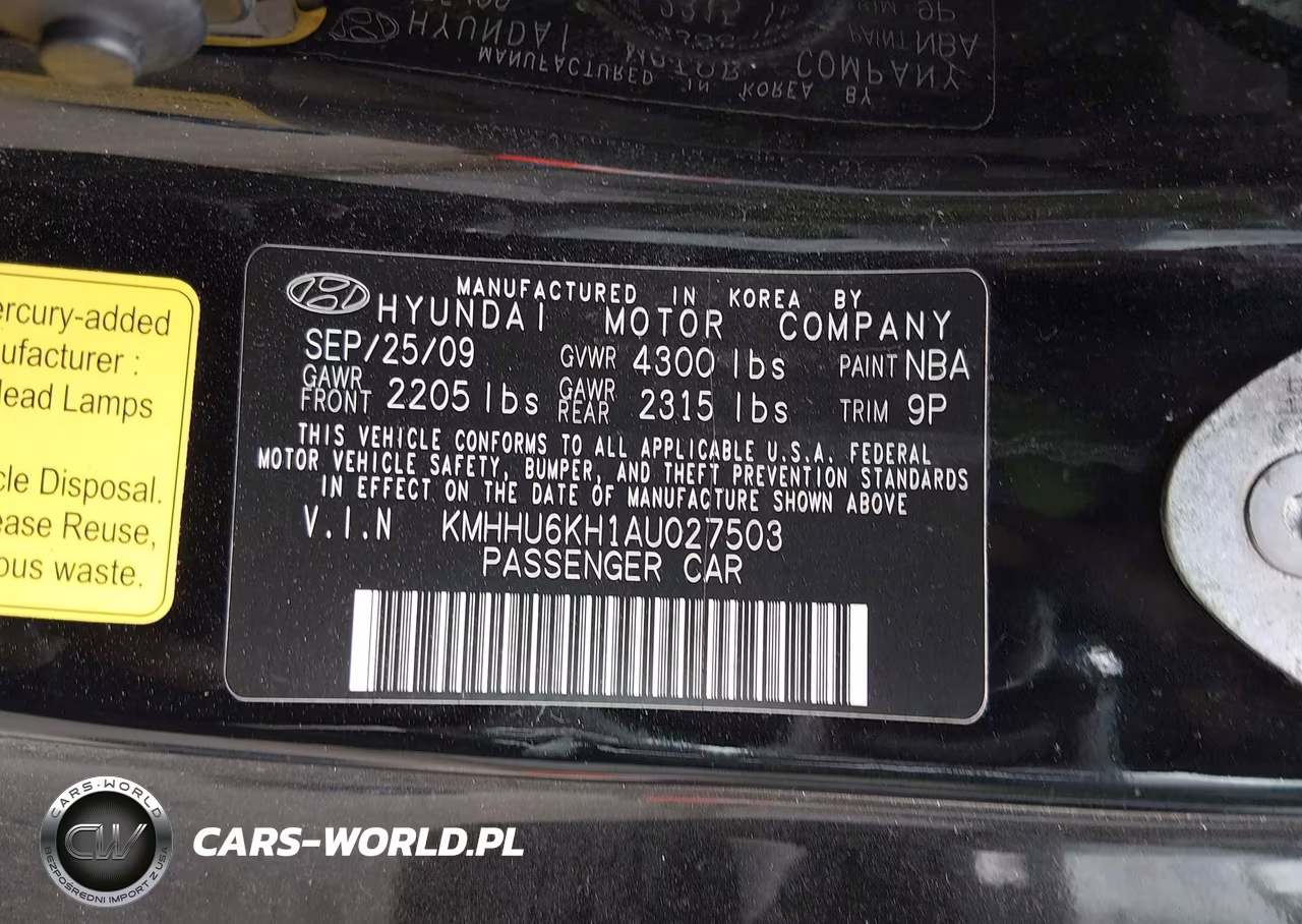 2010 Hyundai Genesis 3.8 Track VIN:KMHHU6KH1AU027503 - 9