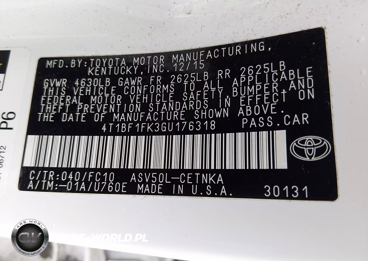 2016 Toyota Camry Le VIN:4T1BF1FK3GU176318 - 9