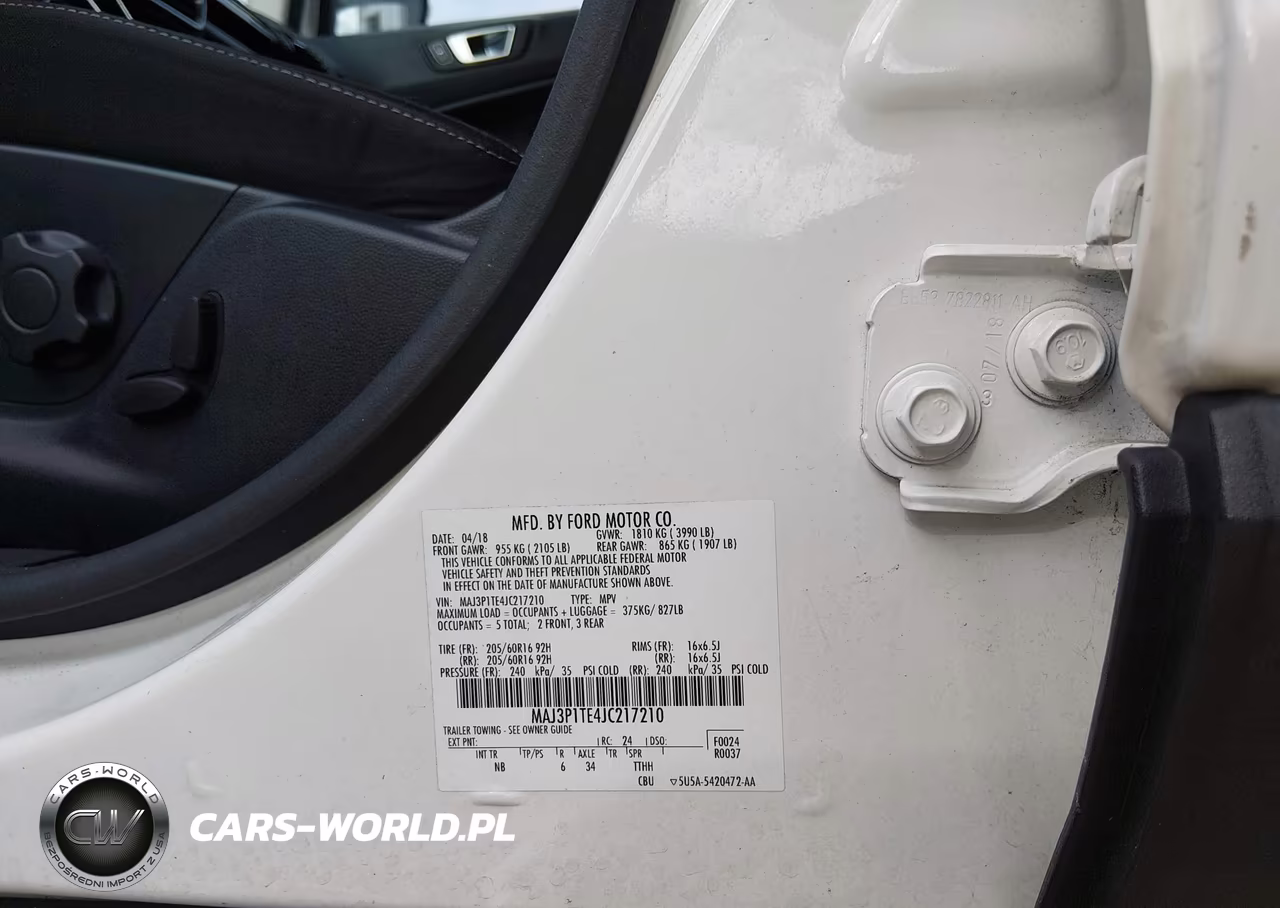 2018 Ford Ecosport Se VIN:MAJ3P1TE4JC217210 - 9