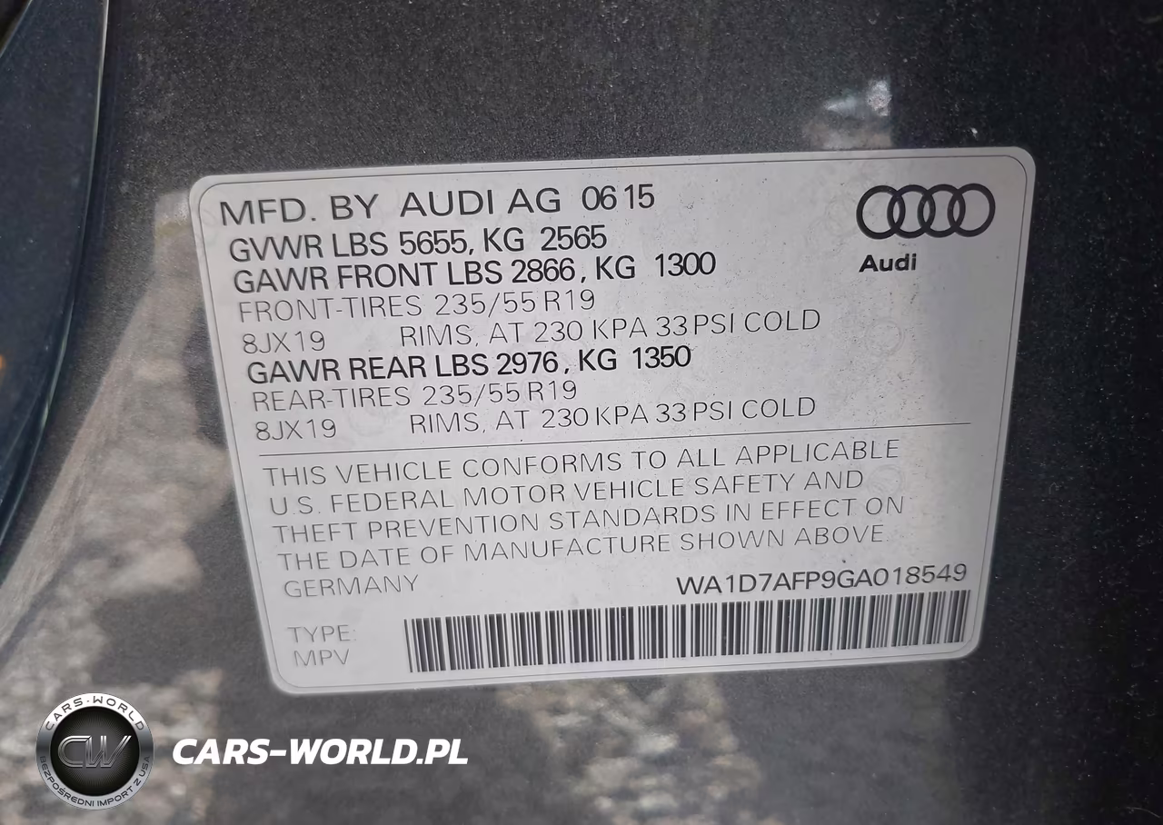 2016 Audi Q5 3.0T Premium Plus VIN:WA1D7AFP9GA018549 - 9