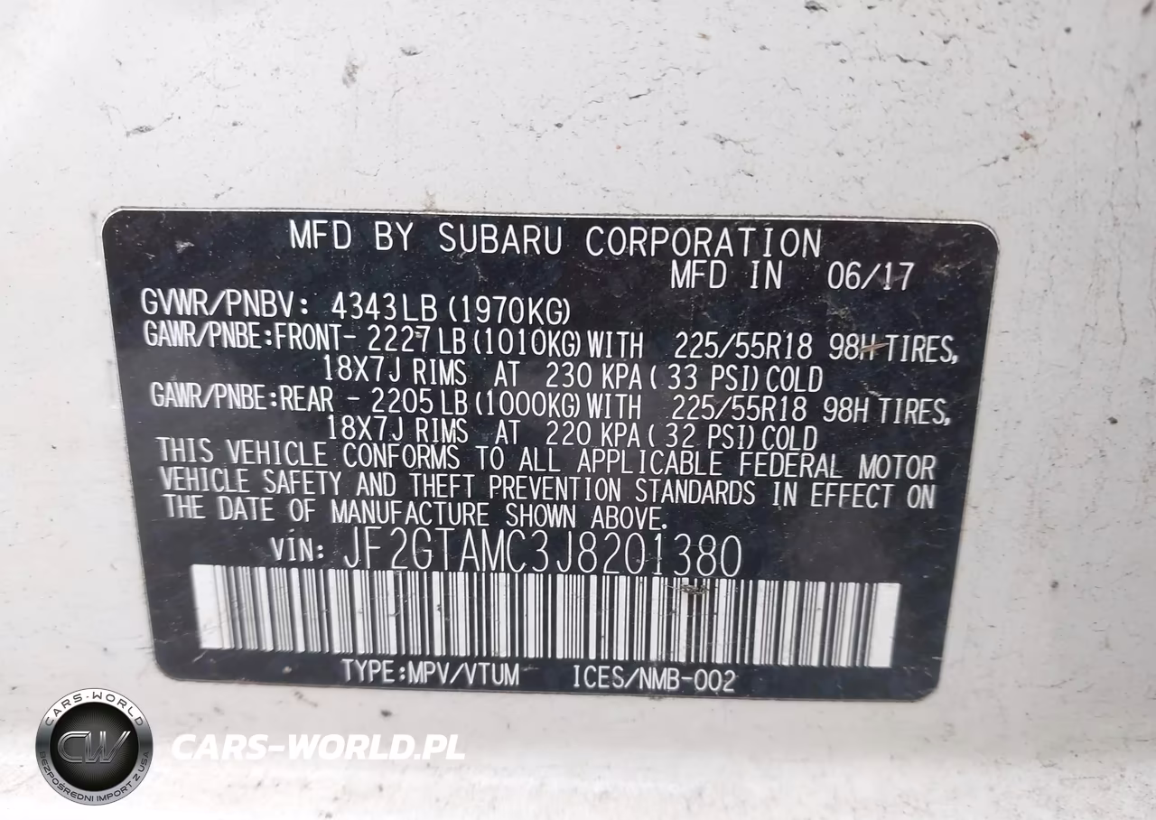 2018 Subaru Crosstrek 2.0I Limited VIN:JF2GTAMC3J8201380 - 9