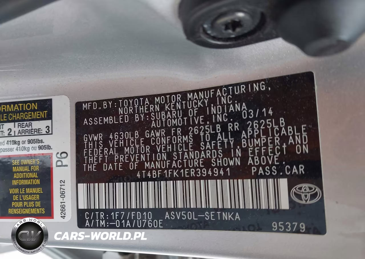 2014 Toyota Camry Le VIN:4T4BF1FK1ER394941 - 9