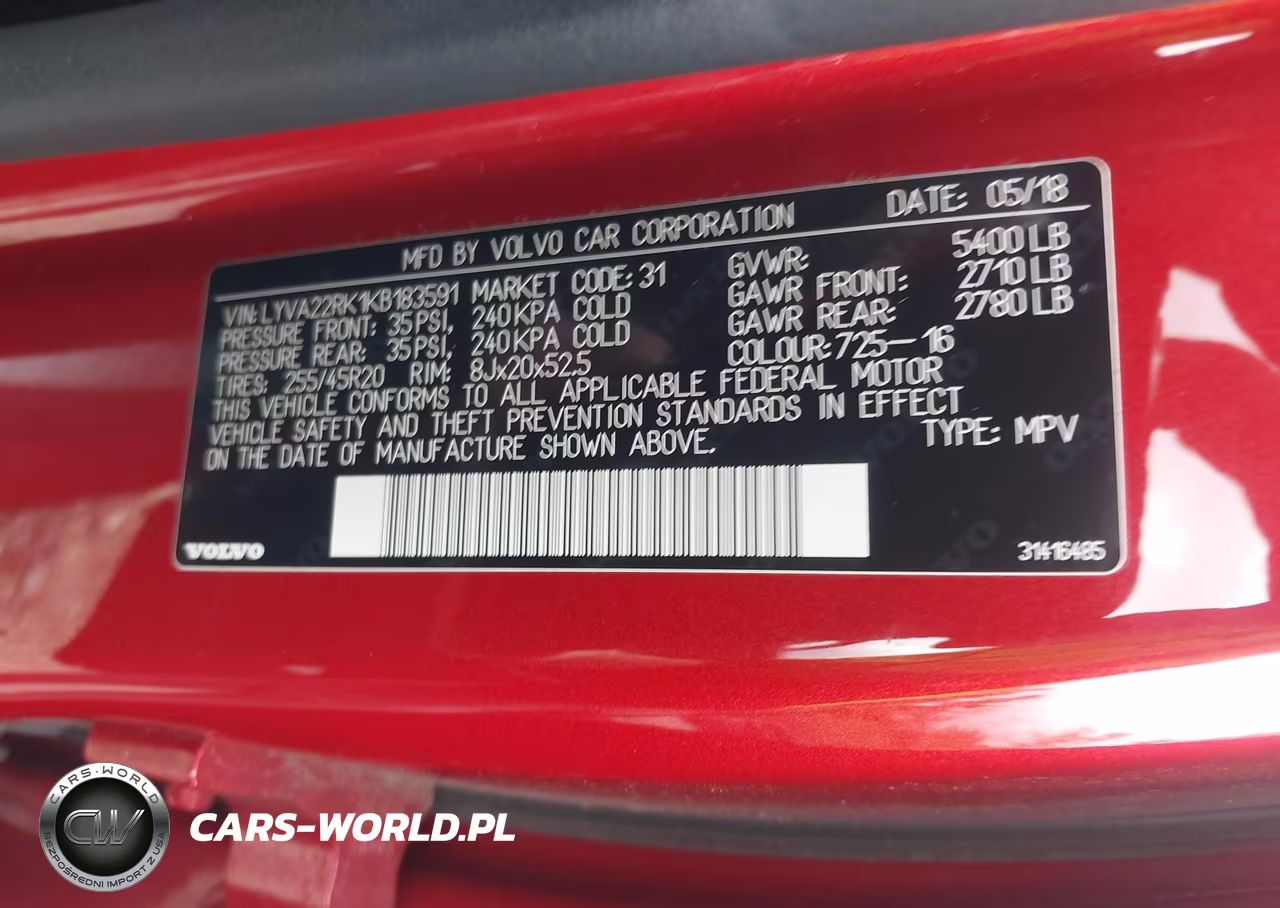 2019 Volvo Xc60 T6 Momentum VIN:LYVA22RK1KB183591 - 9