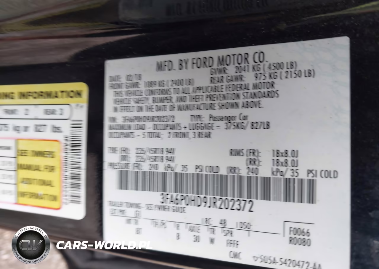 2018 Ford Fusion Se VIN:3FA6P0HD9JR202372 - 9