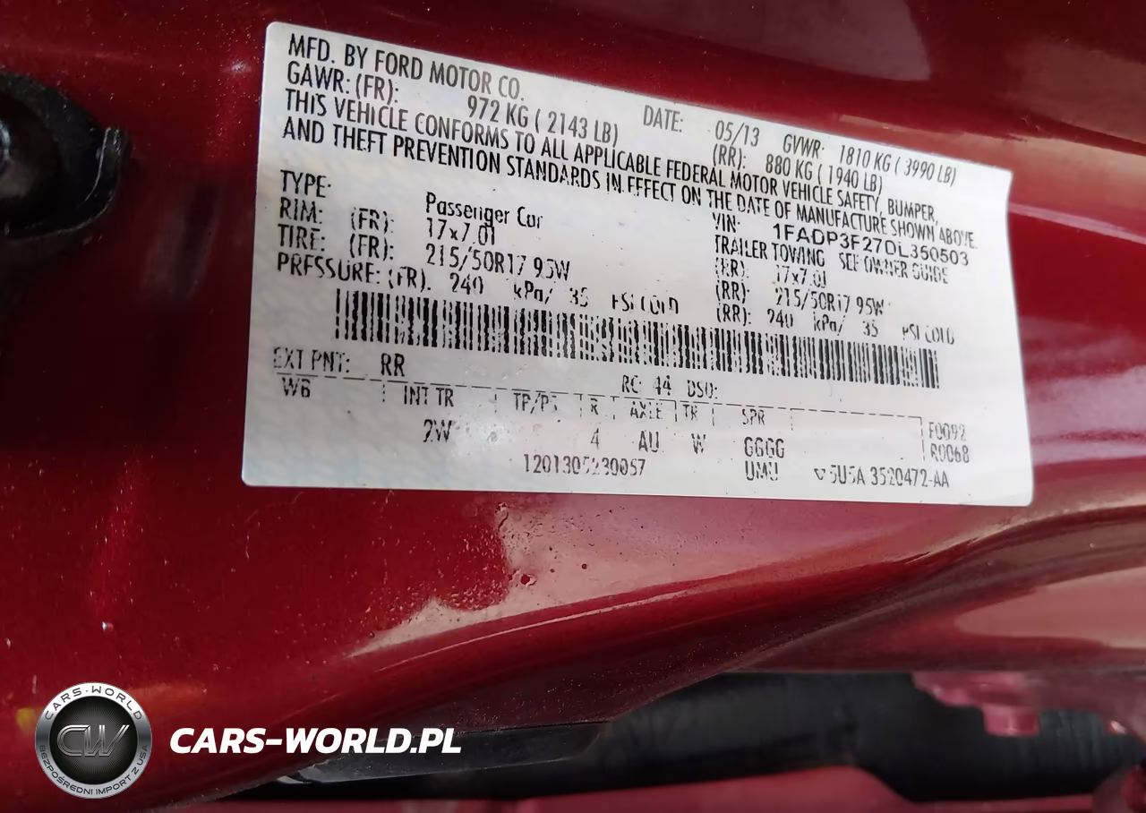 2013 Ford Focus Se VIN:1FADP3F27DL350503 - 9