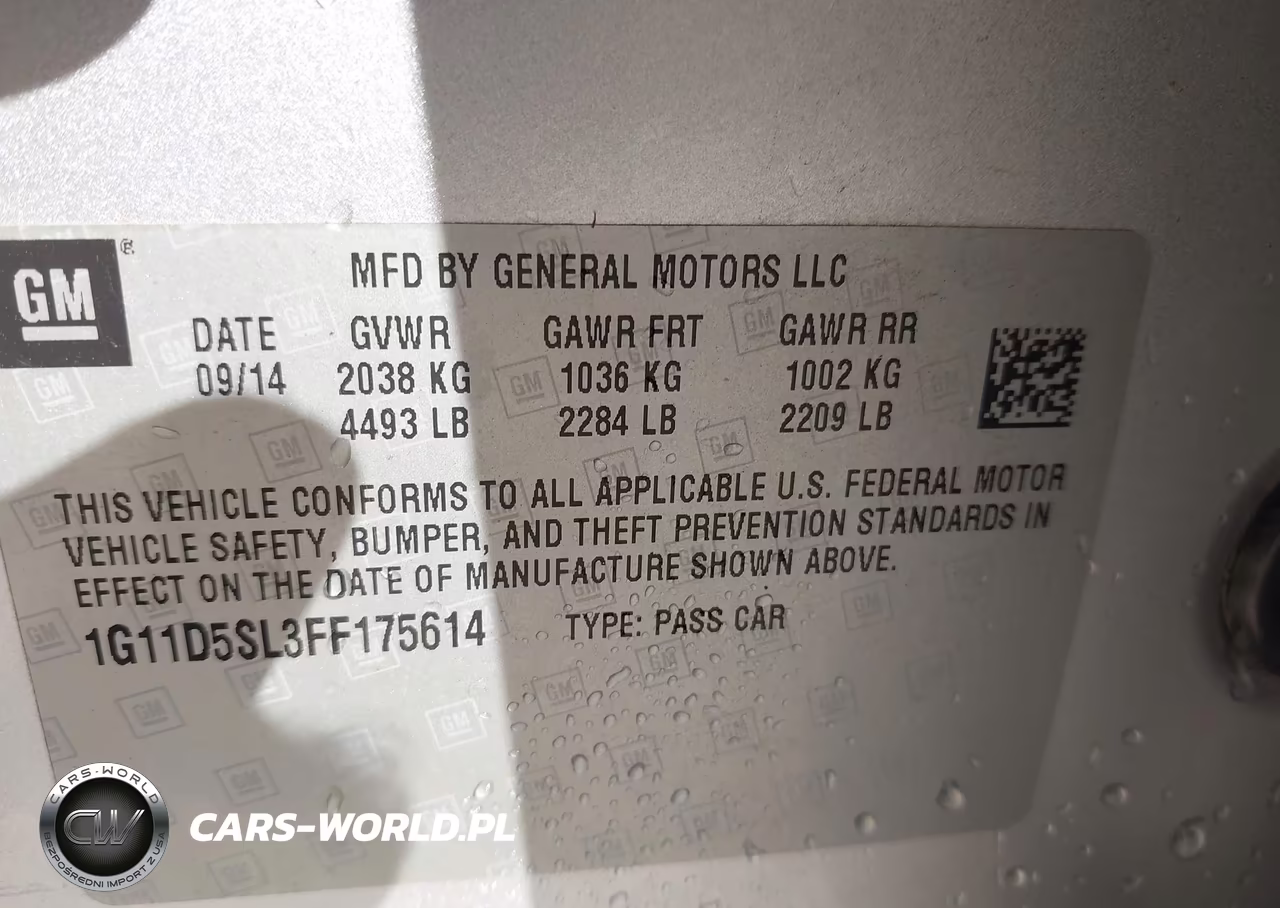 2015 Chevrolet Malibu 2Lt VIN:1G11D5SL3FF175614 - 9