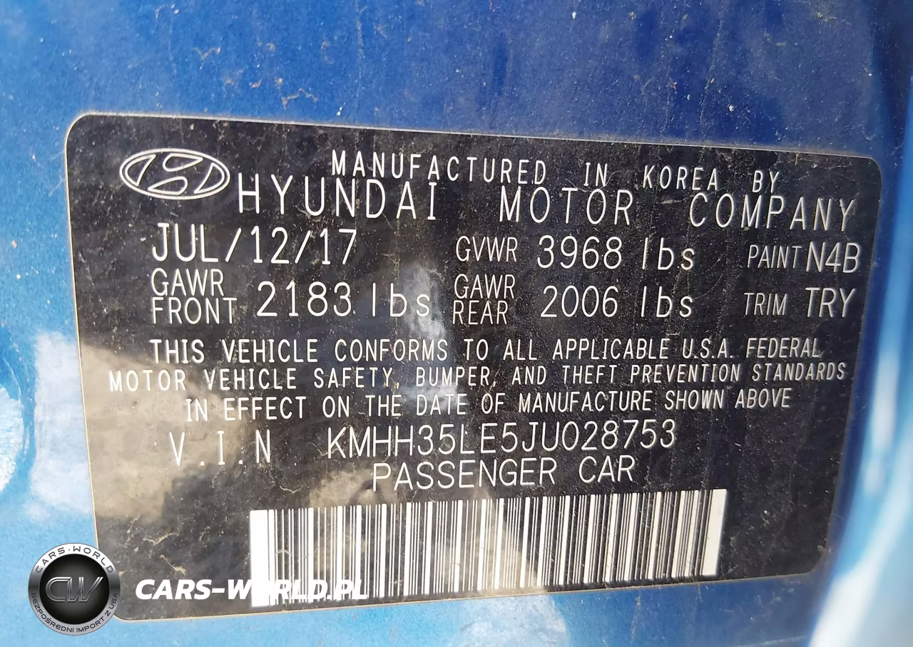 2018 Hyundai Elantra Gt VIN:KMHH35LE5JU028753 - 9