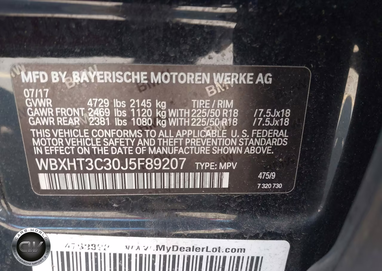 2018 BMW X1 xDrive28I VIN:WBXHT3C30J5F89207 - 9