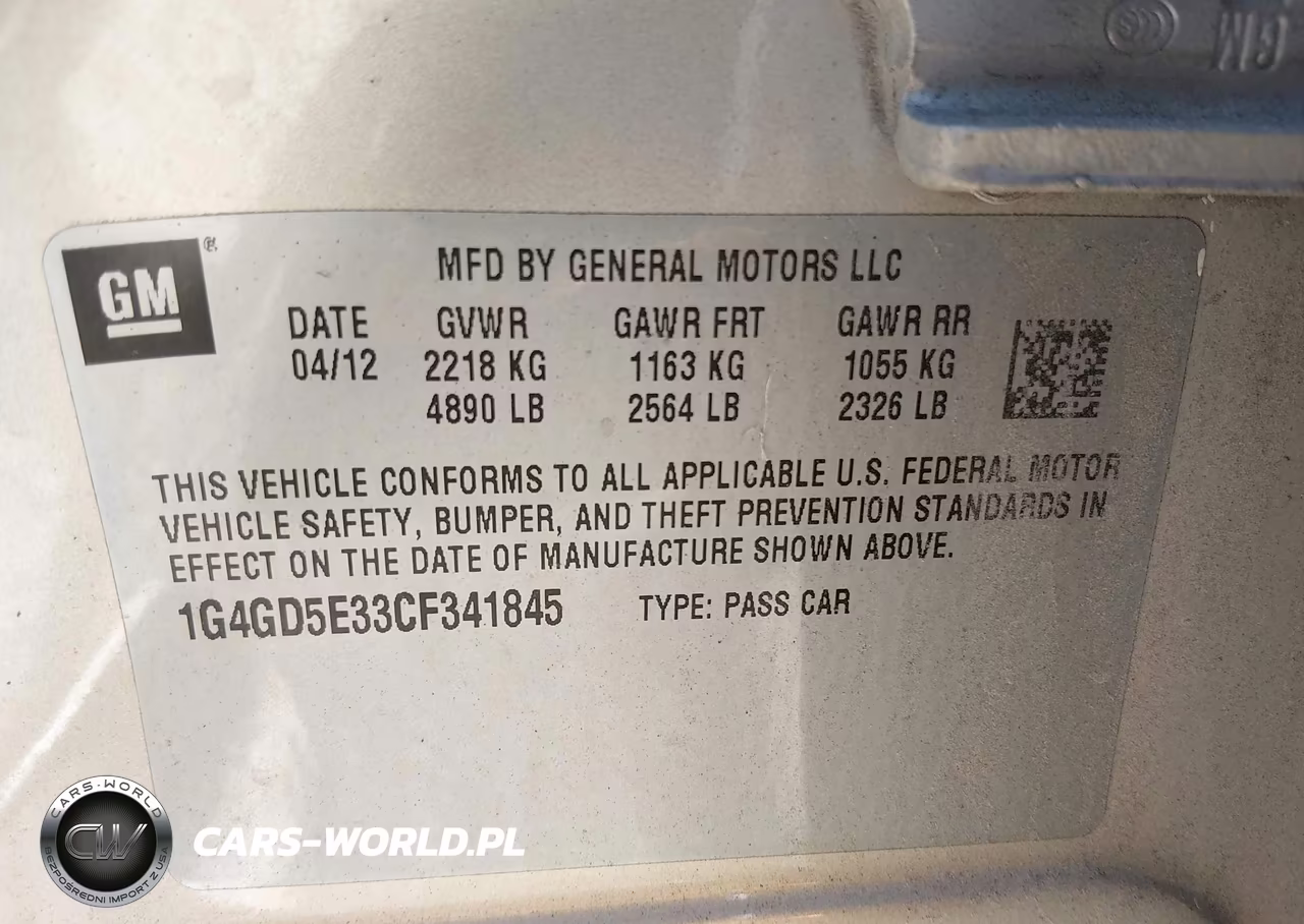 2012 Buick Lacrosse Premium 1 Group VIN:1G4GD5E33CF341845 - 9