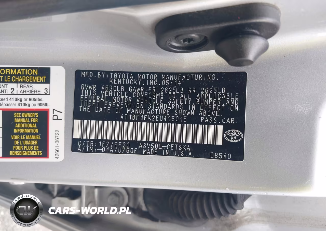 2014 Toyota Camry Se VIN:4T1BF1FK2EU415015 - 9