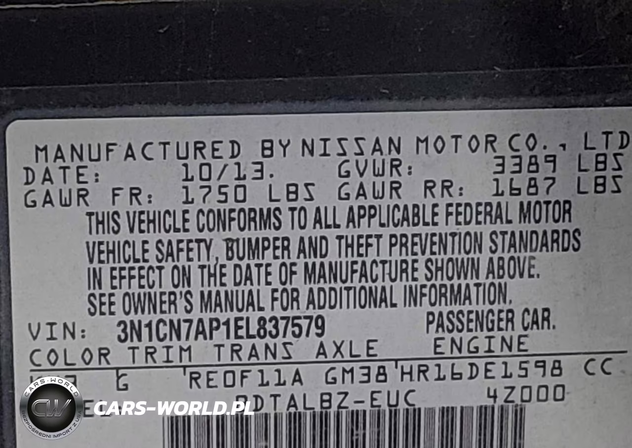 2014 Nissan Versa 1.6 Sv VIN:3N1CN7AP1EL837579 - 9