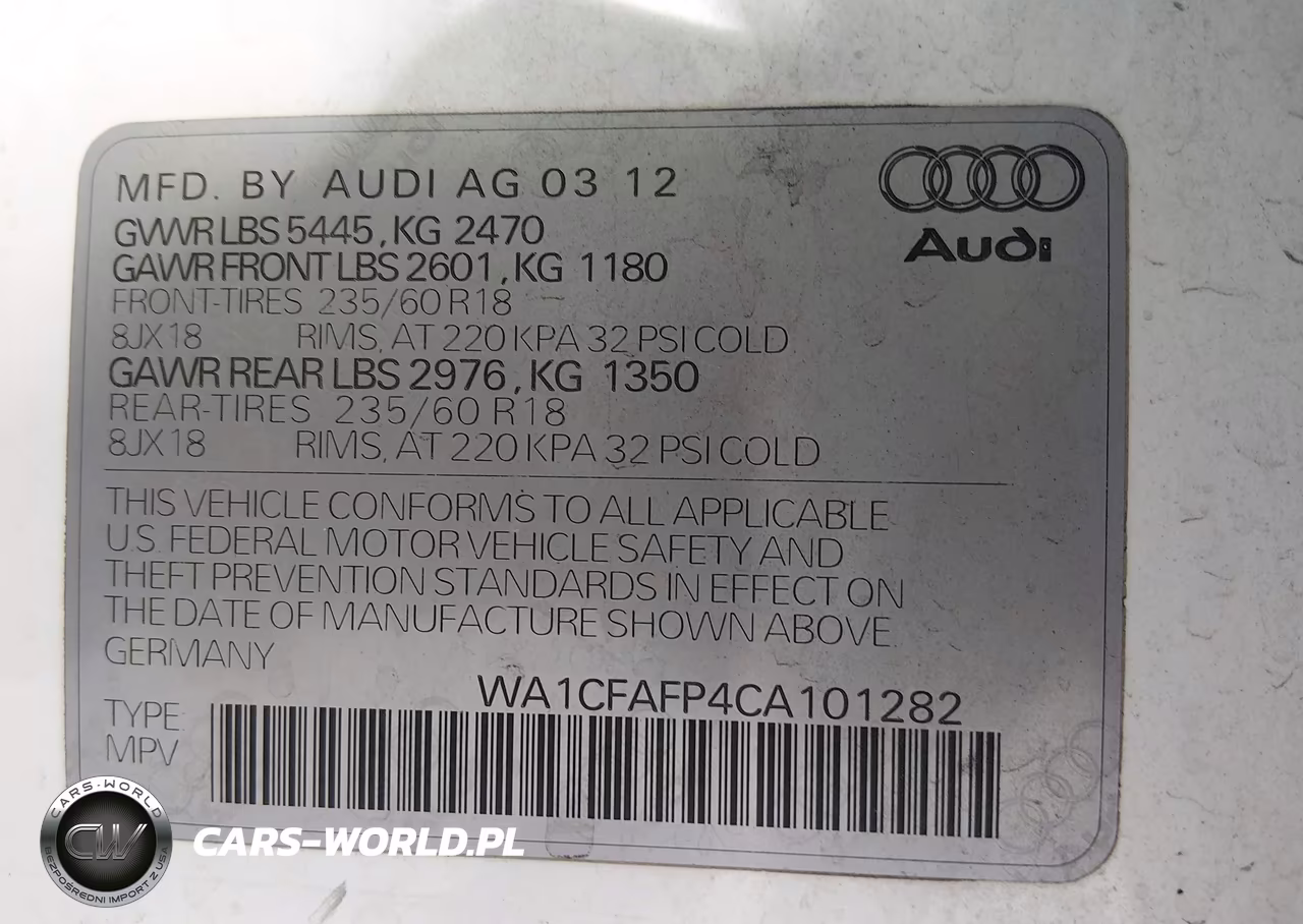 2012 Audi Q5 2.0T Premium VIN:WA1CFAFP4CA101282 - 9