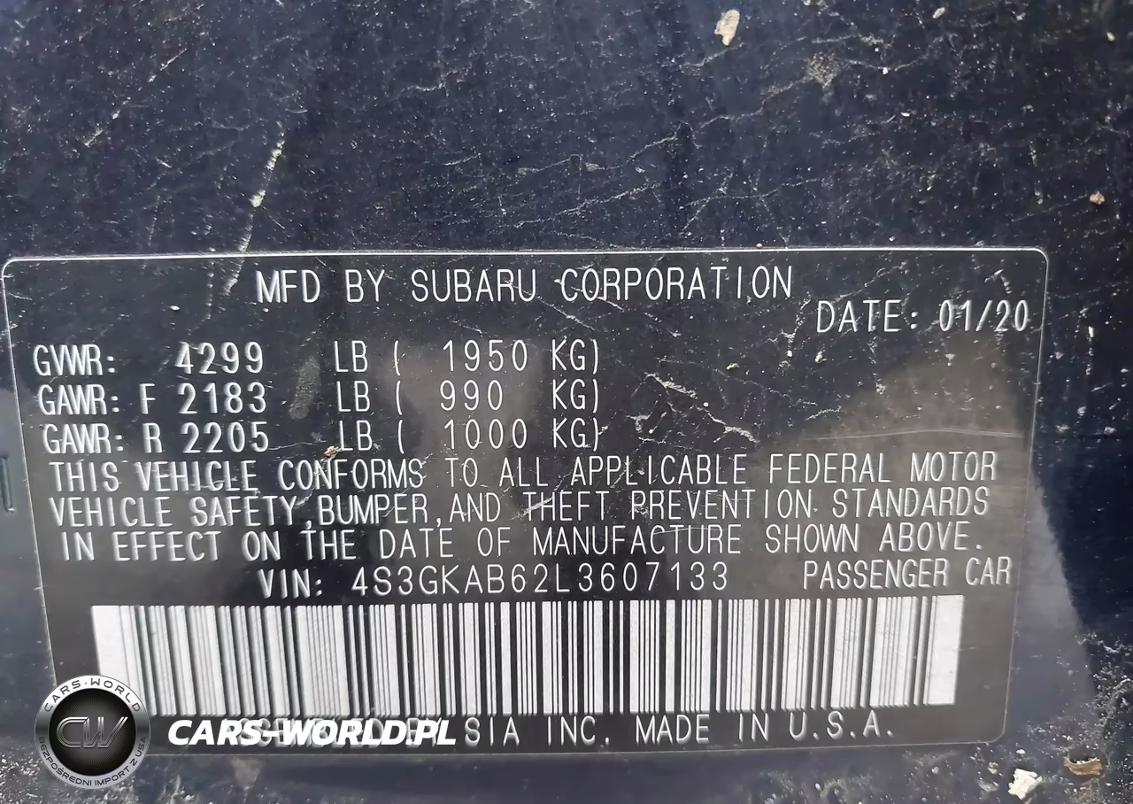 2020 Subaru Impreza Sedan VIN:4S3GKAB62L3607133 - 9