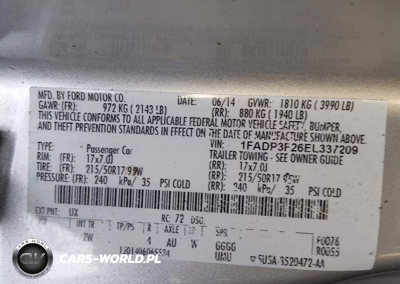 2014 Ford Focus Se VIN:1FADP3F26EL337209 - 9