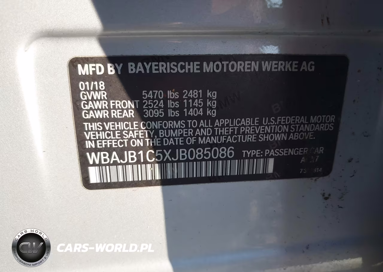 2018 BMW 530E xDrive Iperformance VIN:WBAJB1C5XJB085086 - 9