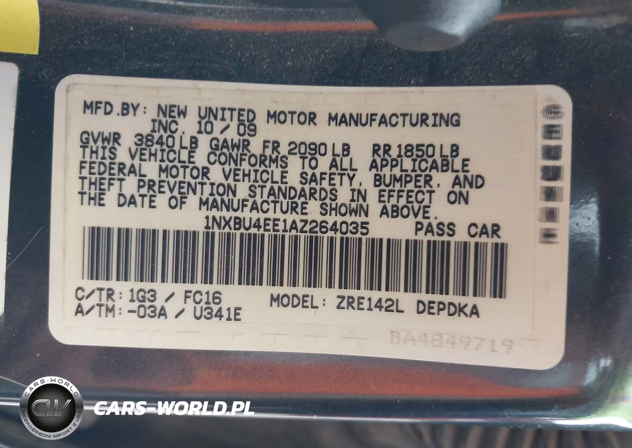 2010 Toyota Corolla Le VIN:1NXBU4EE1AZ264035 - 9