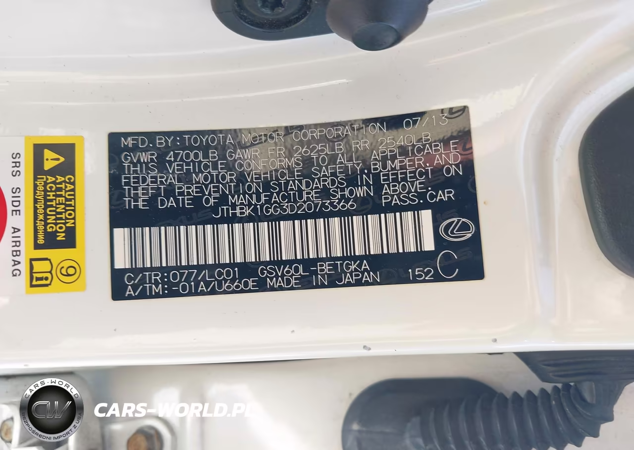2013 Lexus Es 350 VIN:JTHBK1GG3D2073366 - 9