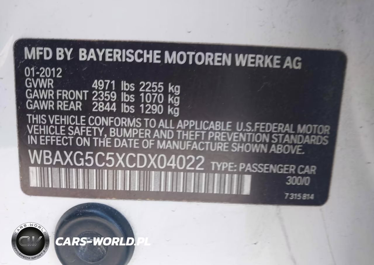 2012 BMW 528I VIN:WBAXG5C5XCDX04022 - 9