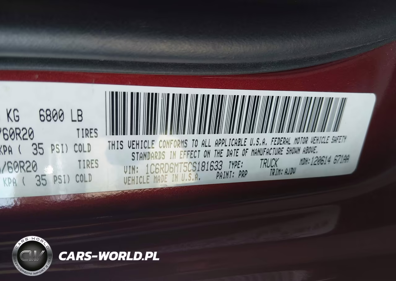 2012 Ram 1500 Sport VIN:1C6RD6MT5CS181633 - 9