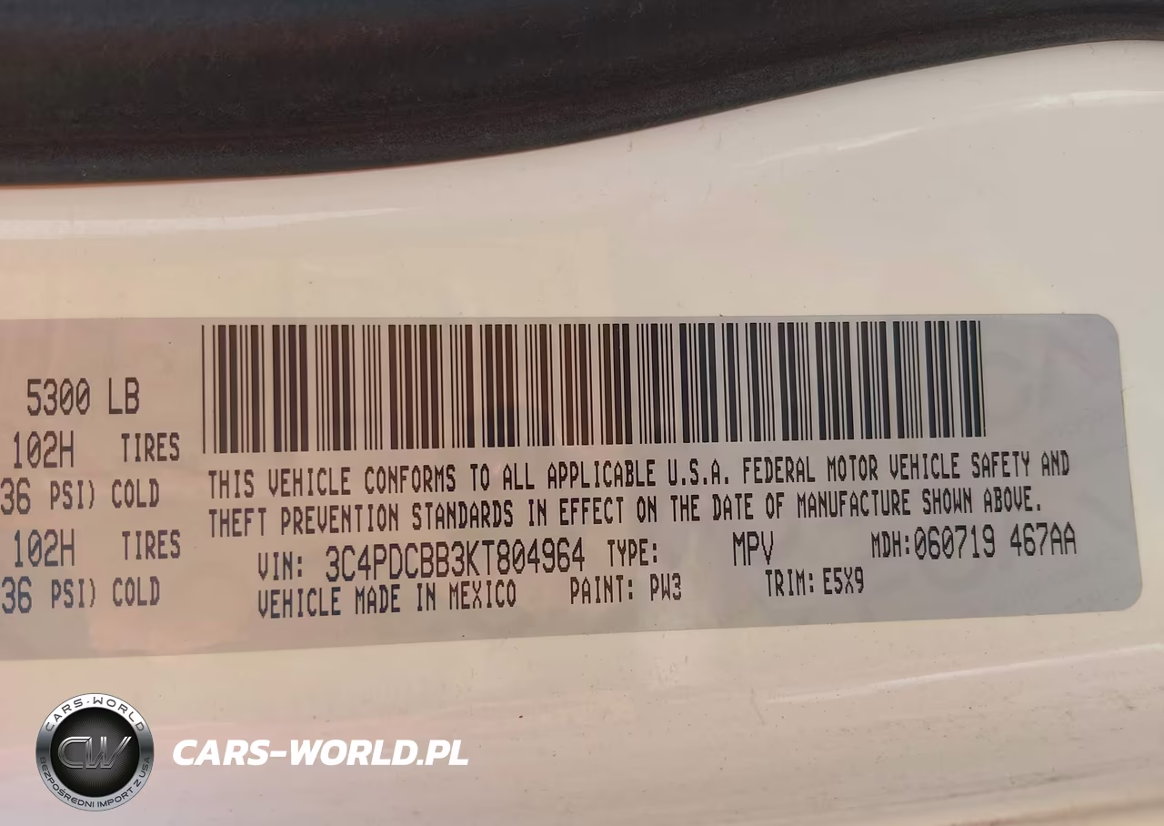 2019 Dodge Journey Se VIN:3C4PDCBB3KT804964 - 9