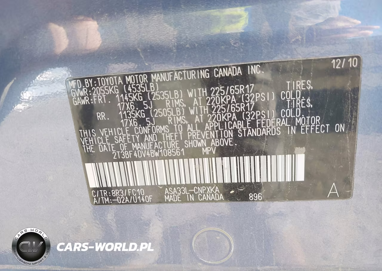 2011 Toyota Rav4 VIN:2T3BF4DV4BW108561 - 9