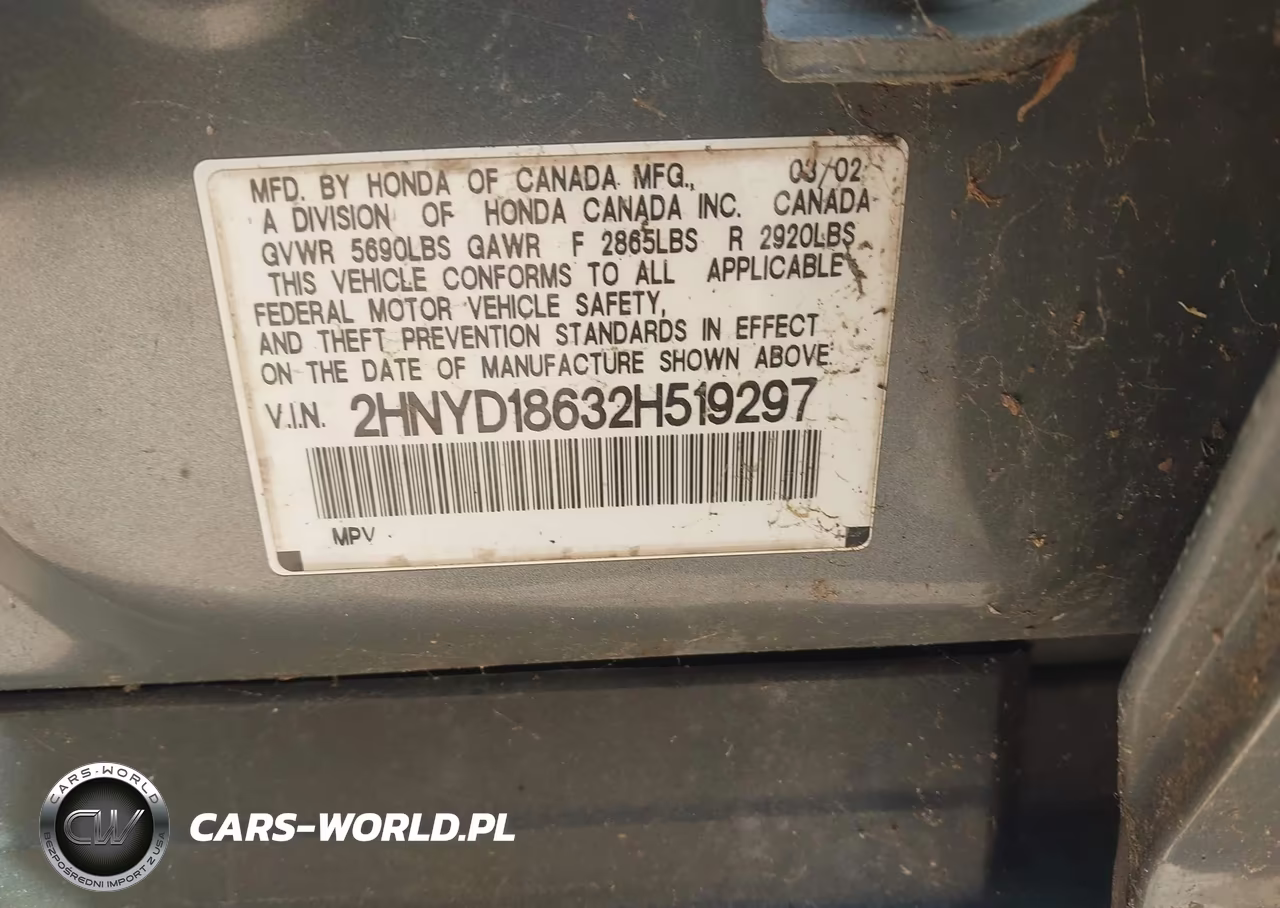 2002 Acura Mdx VIN:2HNYD18632H519297 - 9