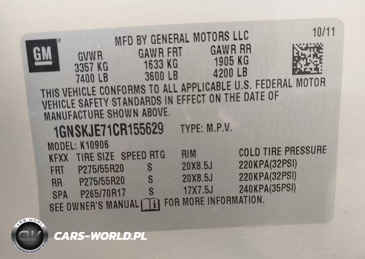 2012 Chevrolet Suburban 1500 Lt VIN:1GNSKJE71CR155629 - 9