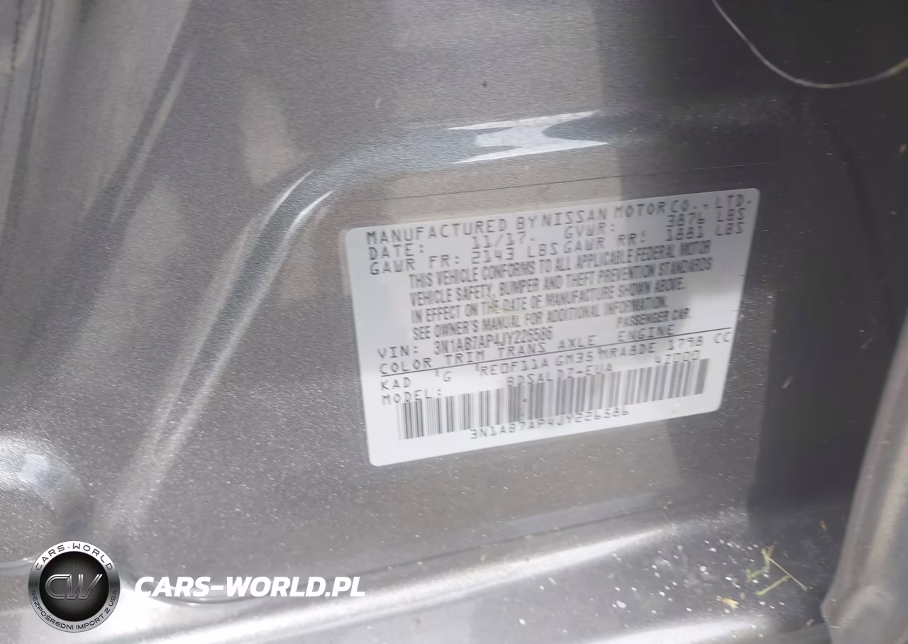 2018 Nissan Sentra Sv VIN:3N1AB7AP4JY226586 - 9