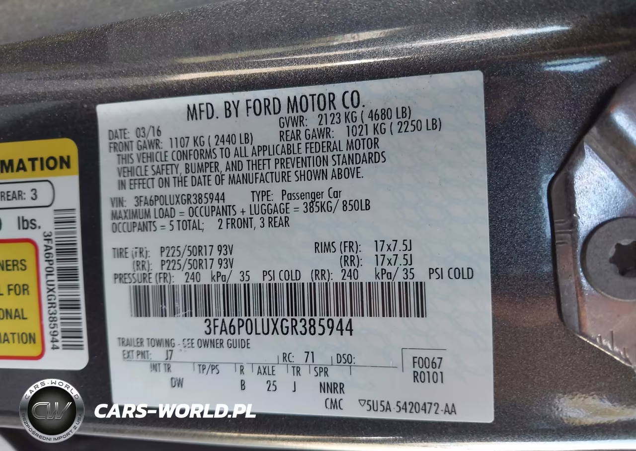 2016 Ford Fusion Hybrid Se VIN:3FA6P0LUXGR385944 - 9