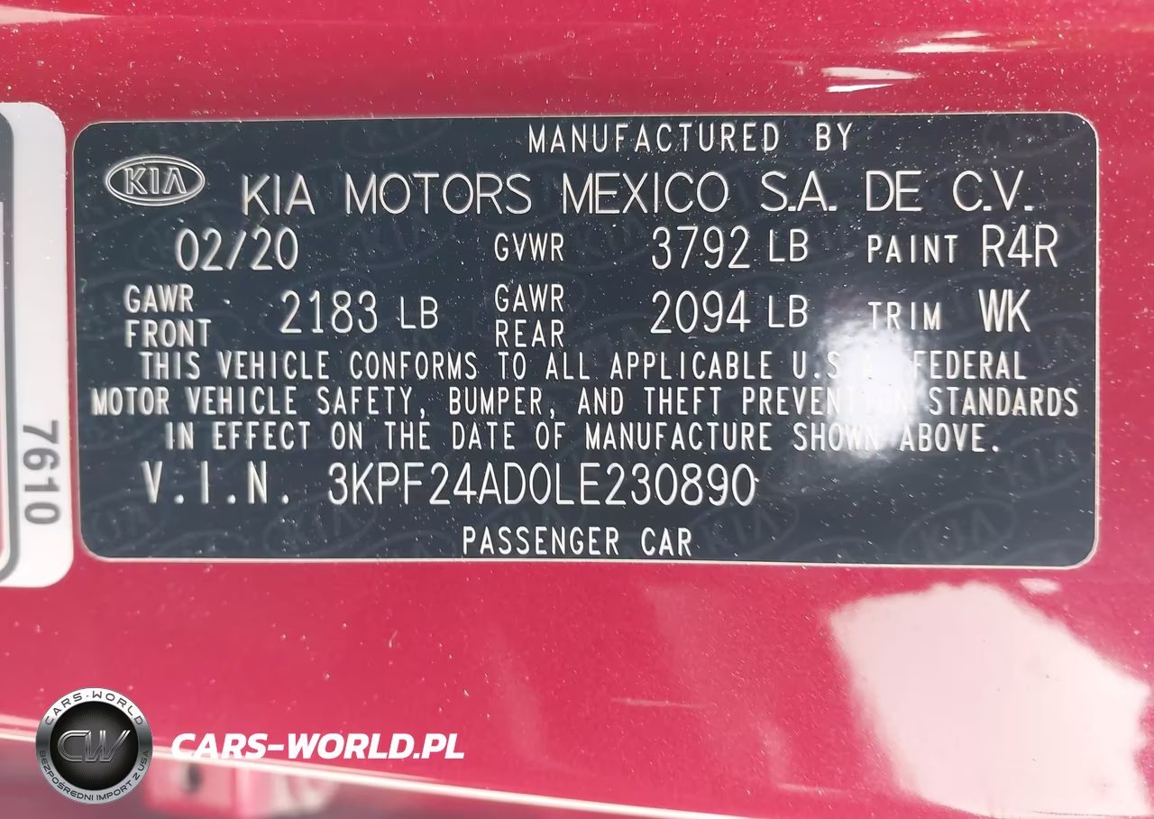 2020 Kia Forte Lxs VIN:3KPF24AD0LE230890 - 9
