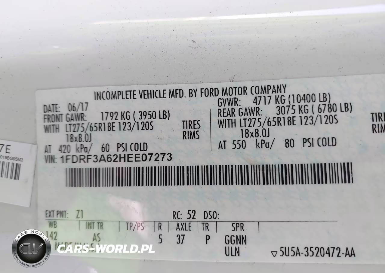 2017 Ford F-350 Xl VIN:1FDRF3A62HEE07273 - 9