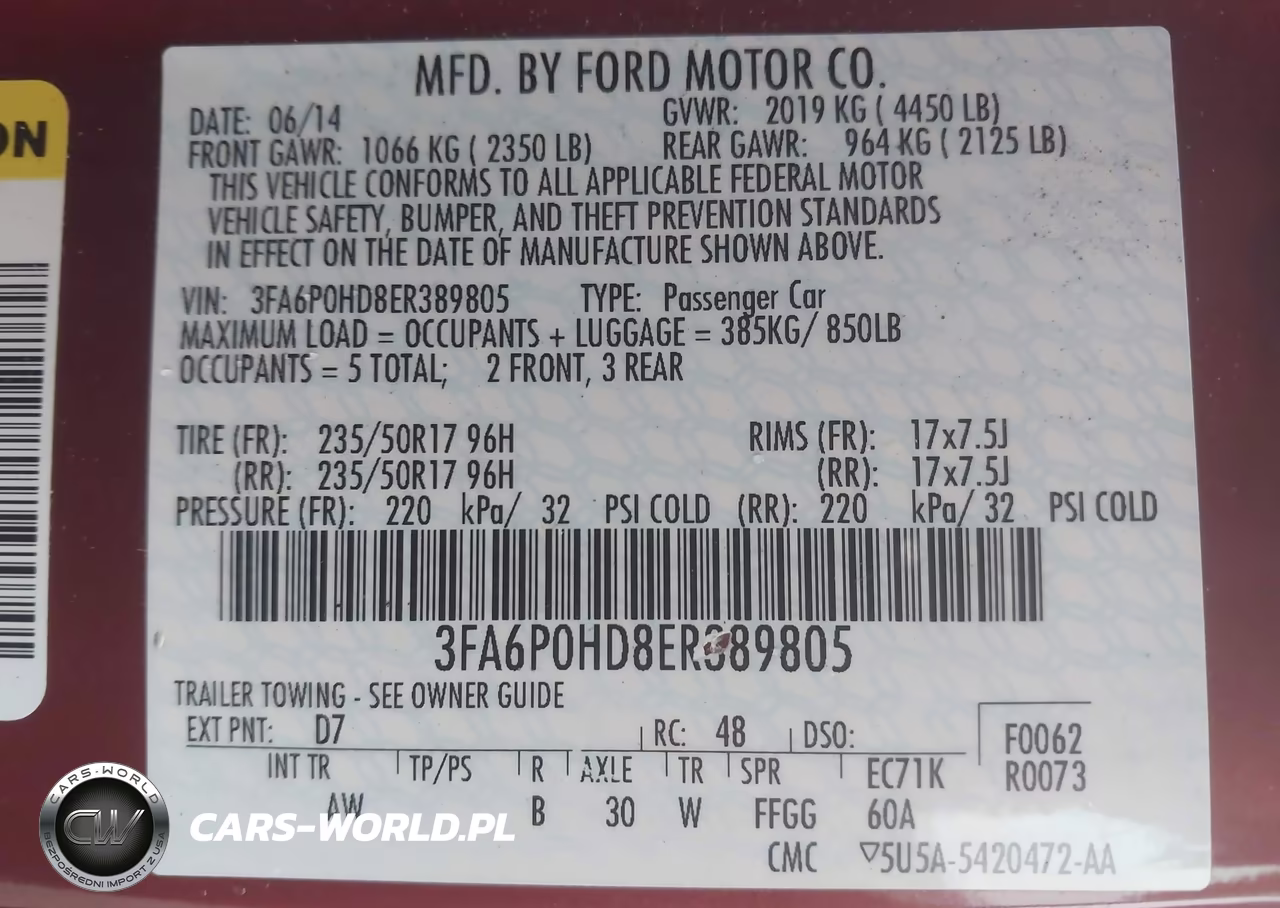 2014 Ford Fusion Se VIN:3FA6P0HD8ER389805 - 9