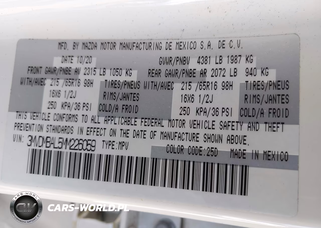 2021 Mazda Cx-30 2.5 S VIN:3MVDMBAL5MM226059 - 9