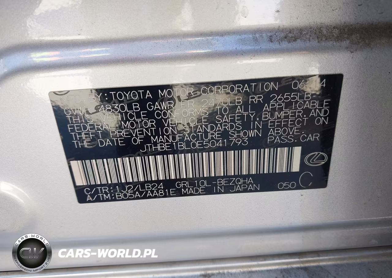 2014 Lexus Gs 350 VIN:JTHBE1BL0E5041793 - 9