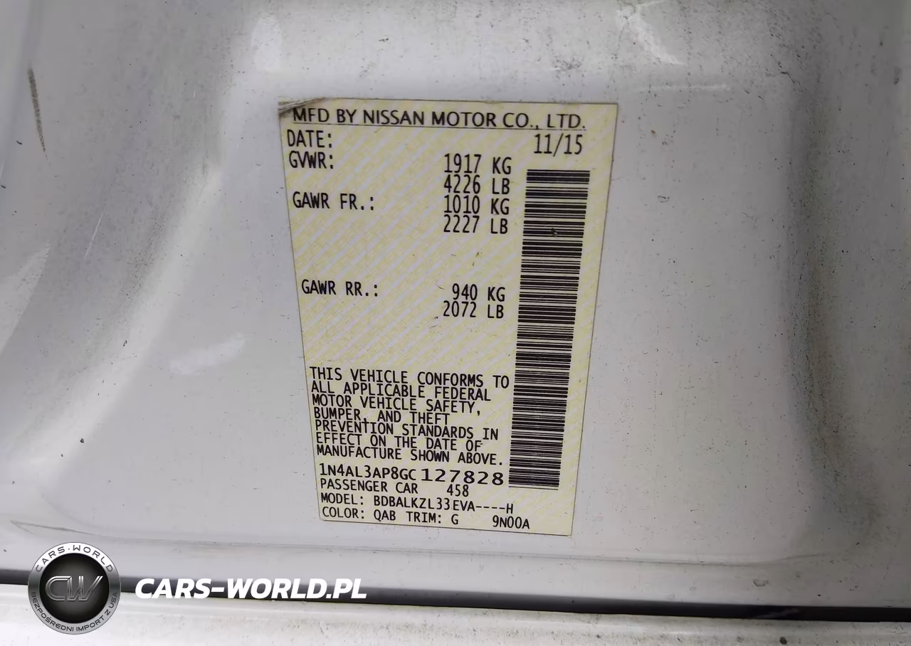 2016 Nissan Altima 2.5 Sv VIN:1N4AL3AP8GC127828 - 9