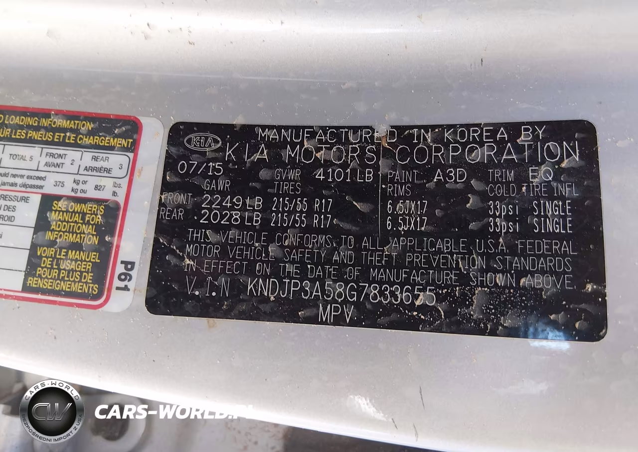 2016 Kia Soul + VIN:KNDJP3A58G7833655 - 9