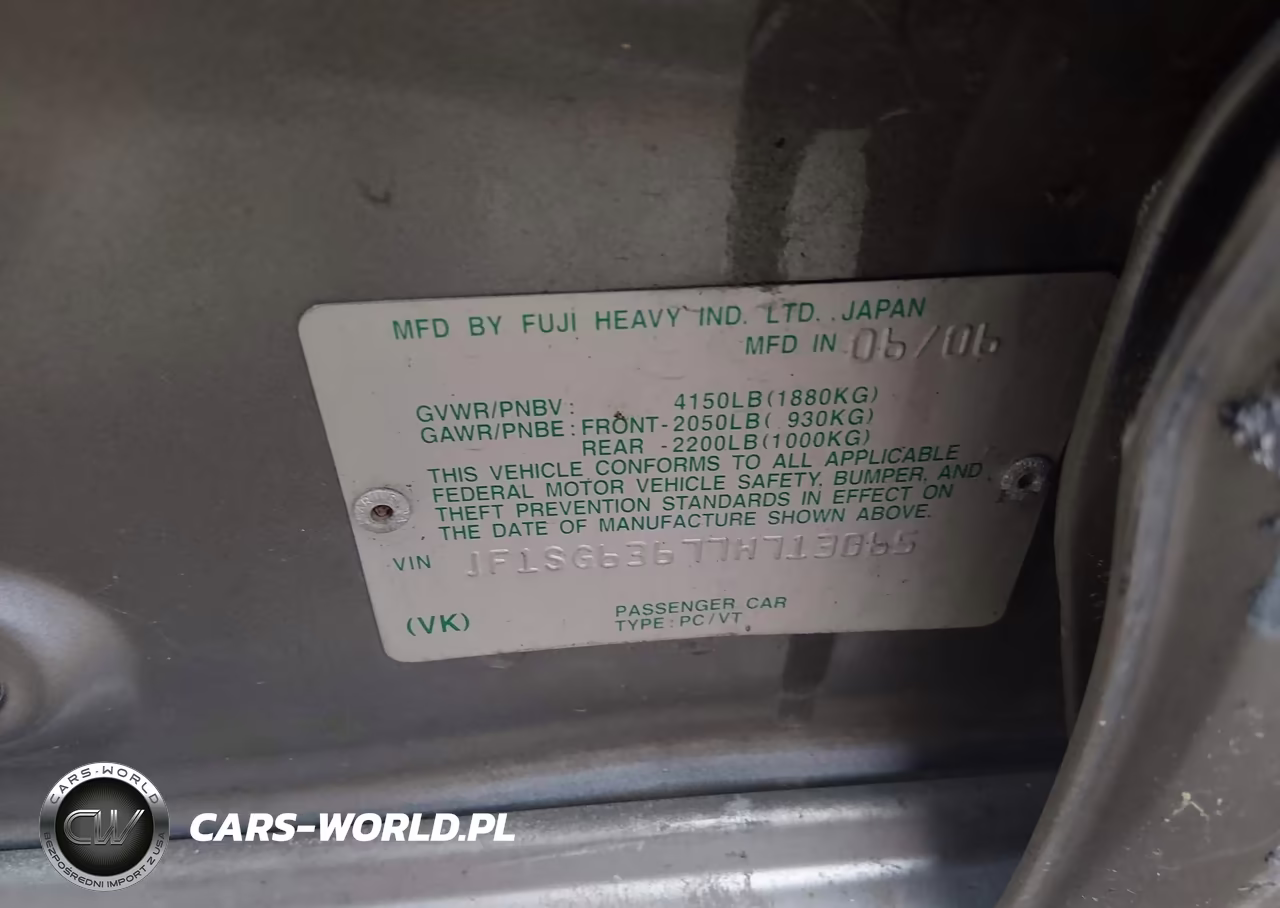 2007 Subaru Forester 2.5X VIN:JF1SG63677H713065 - 9