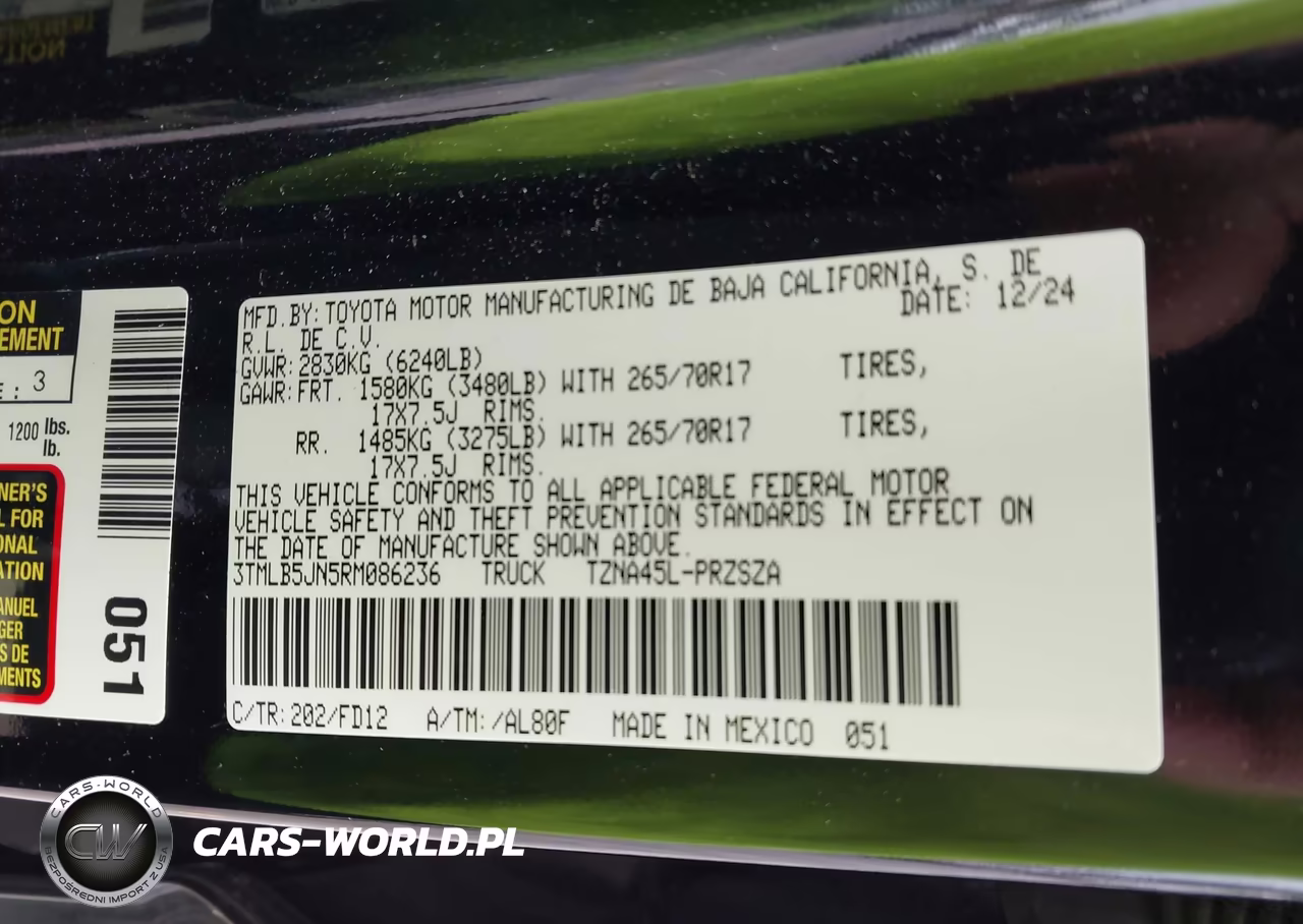 2024 Toyota Tacoma Trd Off Road VIN:3TMLB5JN5RM086236 - 9