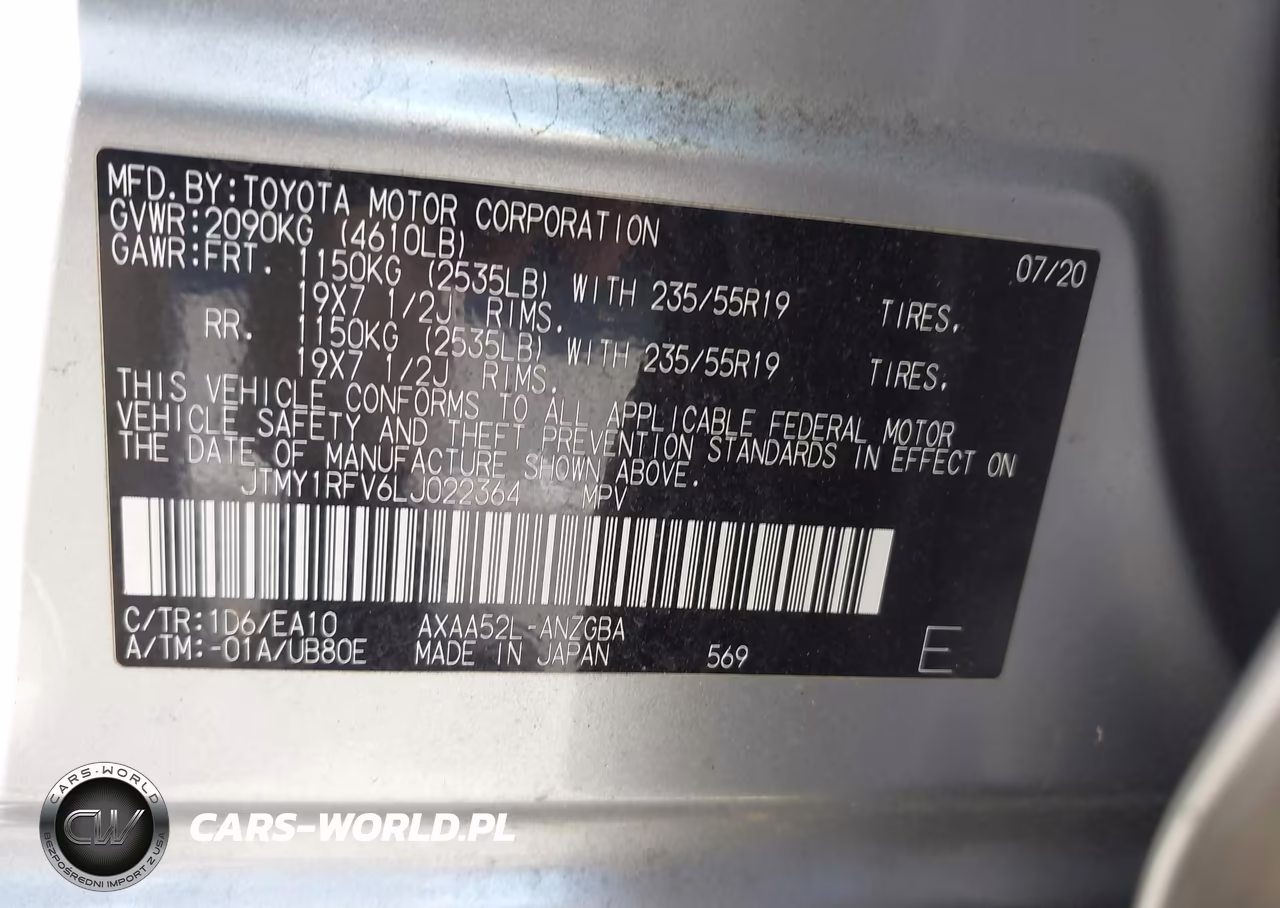 2020 Toyota Rav4 Limited VIN:JTMY1RFV6LJ022364 - 9