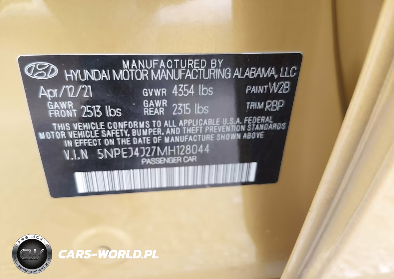 2021 Hyundai Sonata Sel Plus VIN:5NPEJ4J27MH128044 - 9