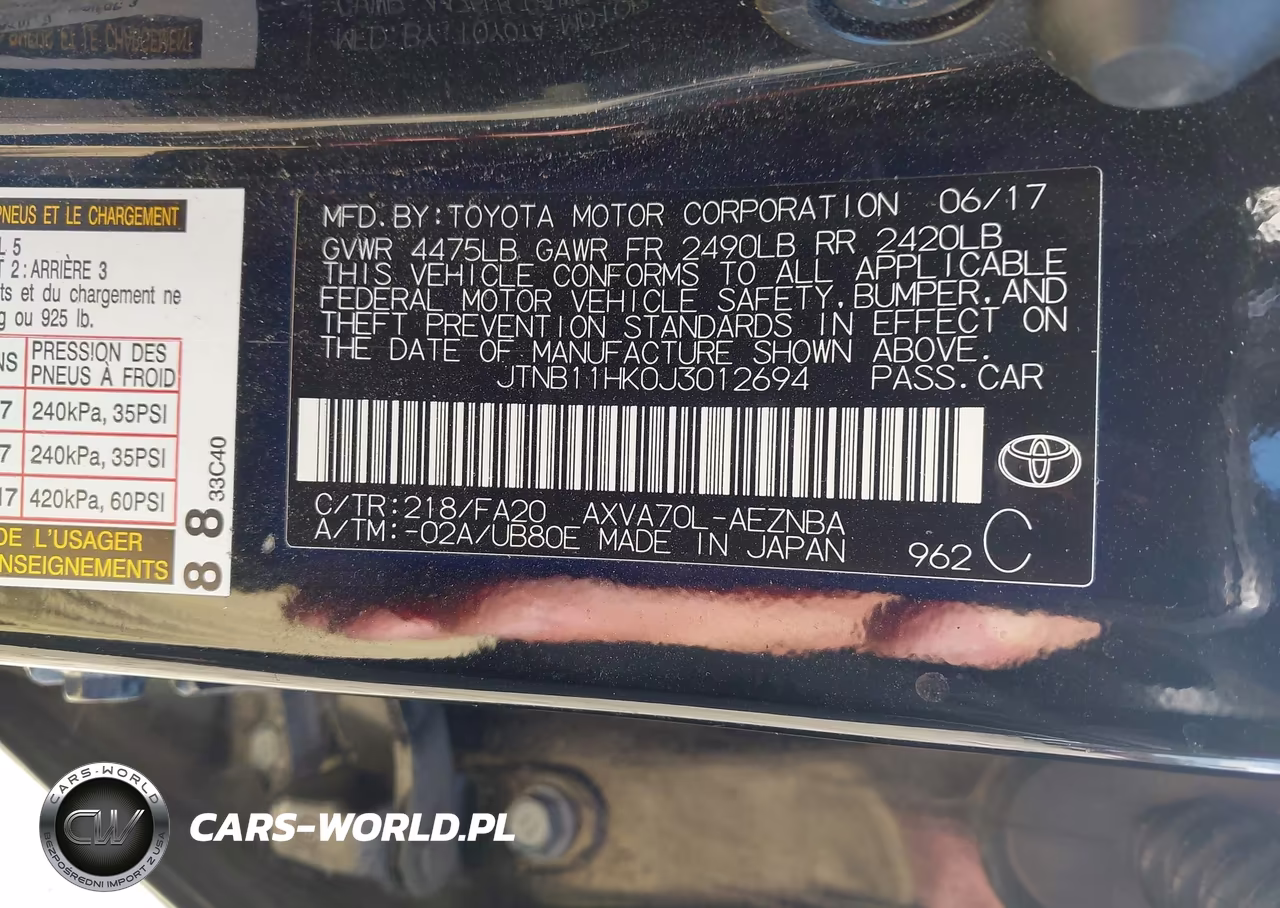 2018 Toyota Camry Le VIN:JTNB11HK0J3012694 - 9