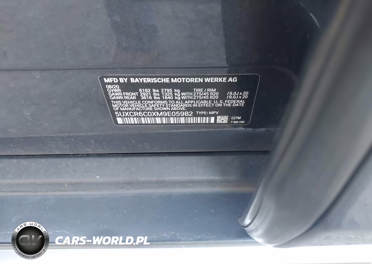 2021 BMW X5 xDrive40I VIN:5UXCR6C0XM9E05982 - 9