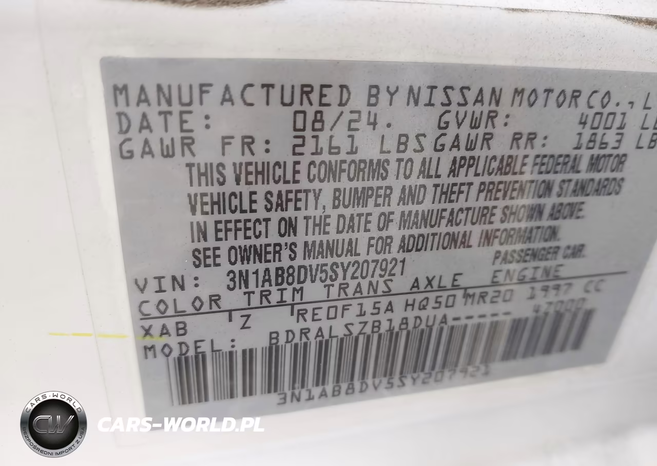 2025 Nissan Sentra Sr VIN:3N1AB8DV5SY207921 - 9