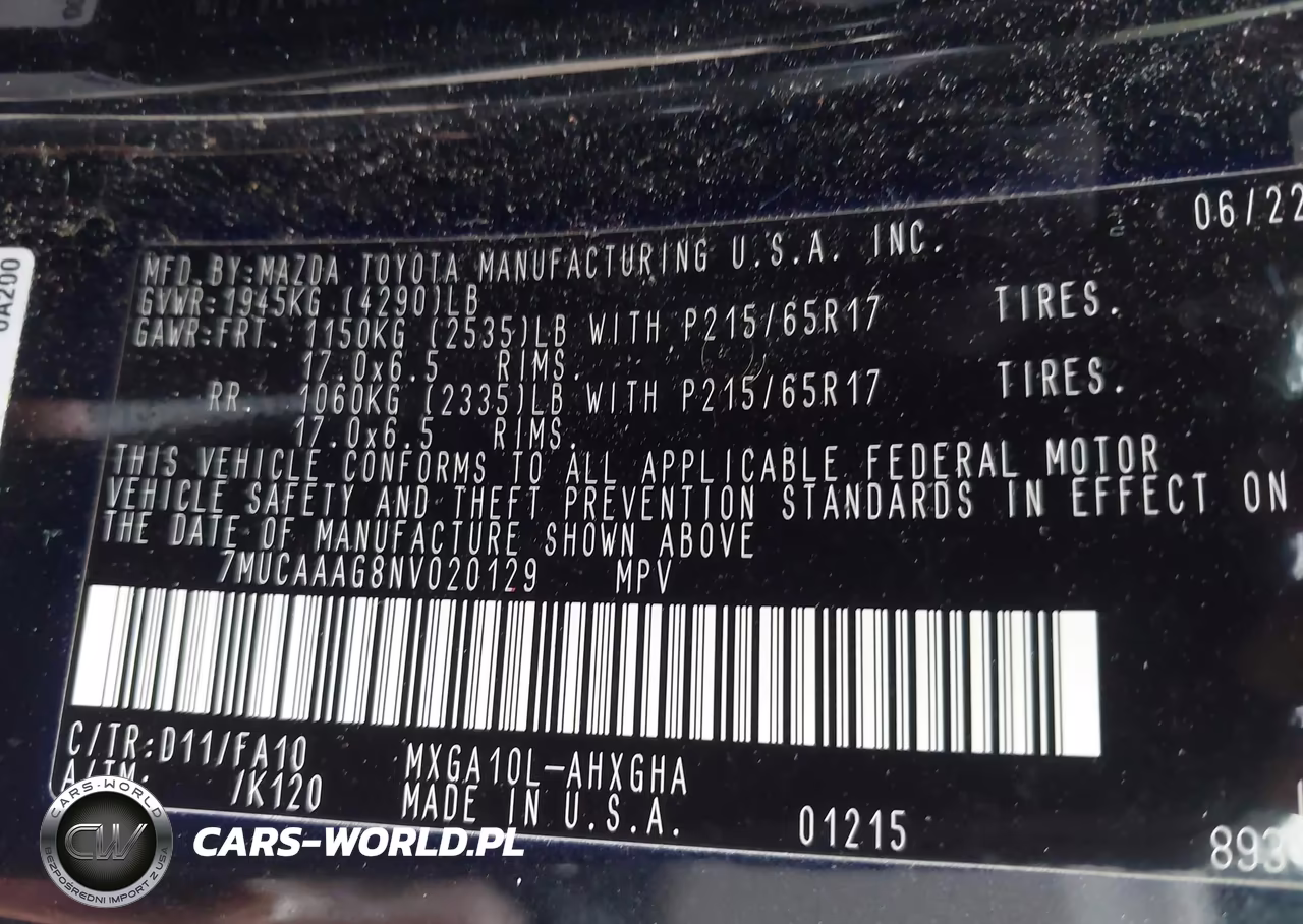 2022 Toyota Corolla Cross Le VIN:7MUCAAAG8NV020129 - 9