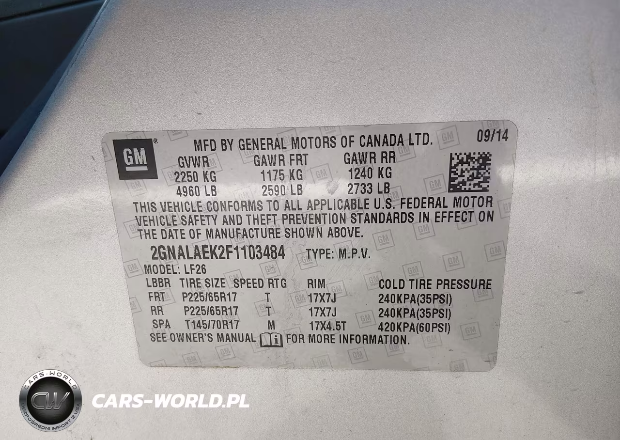 2015 Chevrolet Equinox Ls VIN:2GNALAEK2F1103484 - 9