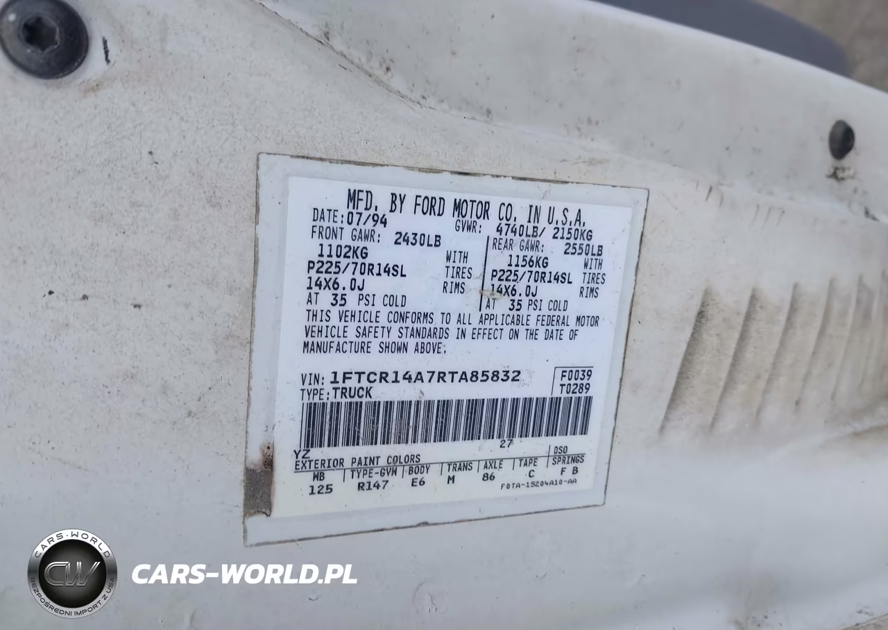 1994 Ford Ranger Super Cab VIN:1FTCR14A7RTA85832 - 9
