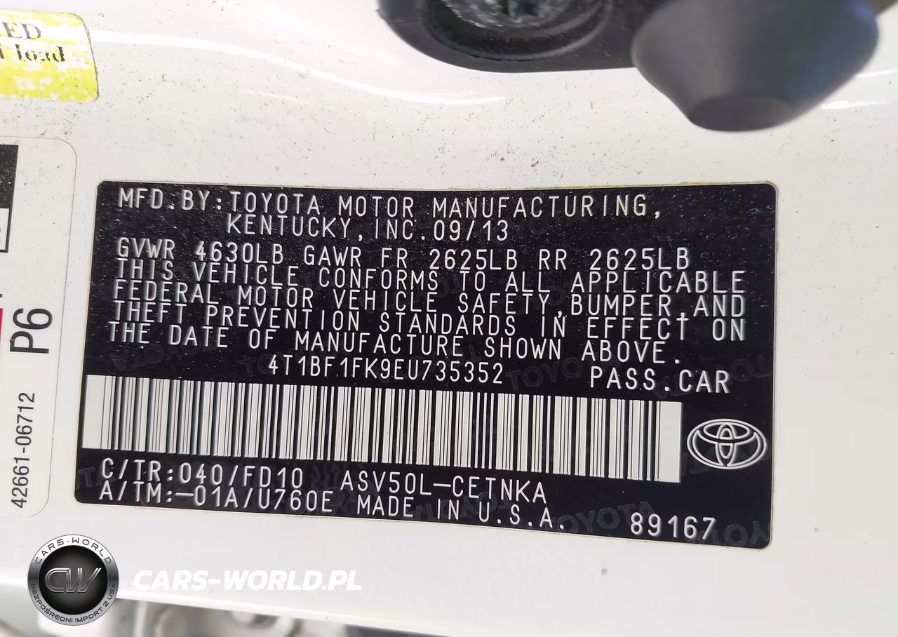 2014 Toyota Camry Le VIN:4T1BF1FK9EU735352 - 9