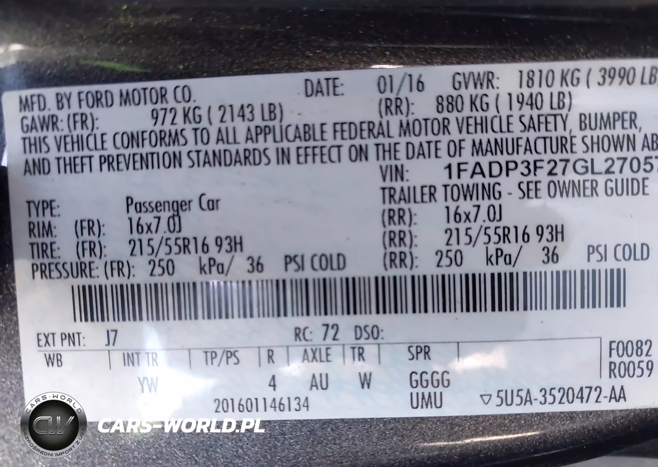 2016 Ford Focus Se VIN:1FADP3F27GL270574 - 9